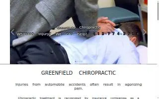 Greenfield Chiropractic website