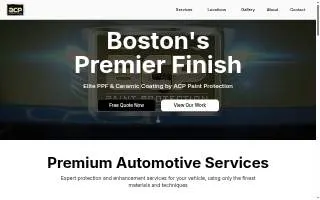 ACP Paint Protection and Ceramic Coatings - South Shore website