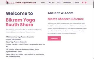 Bikram Yoga South Shore website