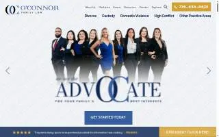 O'Connor Family Law website