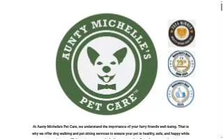 Aunty Michelle's Dog Walking and Pet Sitting Services, LLC website