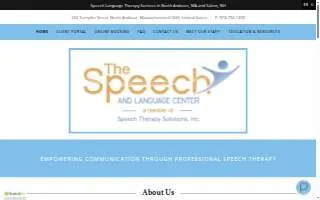 The Speech and Language Center website