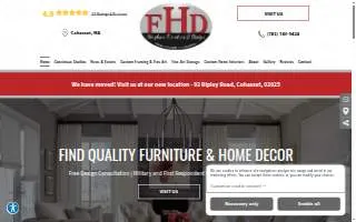 Hingham Furniture & Design Home of Framing Concepts website
