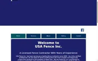 USA Fence INC. of Hingham website