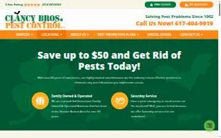Clancy Brothers Pest Control of Holbrook website