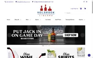 Holbrook Liquors website