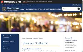 Holbrook Town Treasurer Collector