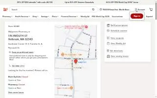 Walgreens Pharmacy of Holbrook website
