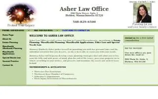 Asher Law Office website