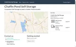 Chaffin Pond Self Storage website