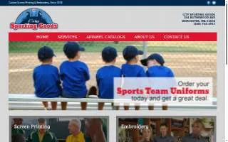 City Sporting Goods website