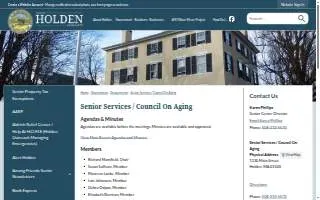 Holden Council On Aging website