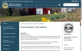 Holden Town Treasurer/Collector website