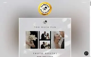 Too Much Fun Photo Booths of Holden website