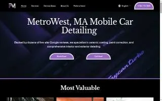 Pure Magic Detailing of Holliston website