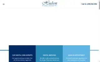 Hudson Family Dental website