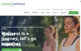 Synergy Wellness Center of Hudson website