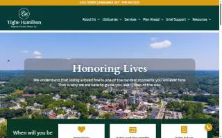 Tighe Hamilton Regional Funeral Home website