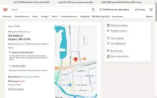 Walgreens Pharmacy of Hudson website