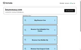 Bounce USA of Kingston website