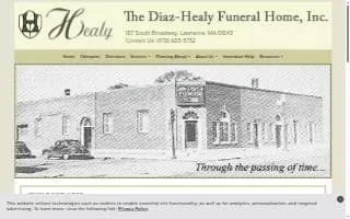 Diaz-Healy Funeral Home, Inc. website