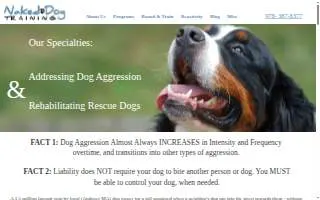 Naked Dog Training of Andover website