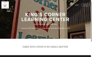 Kings Corner Learning Center website