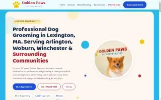 Golden Paws Pet Grooming website