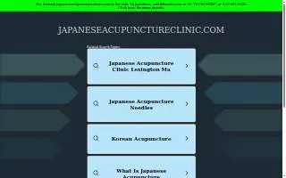 Japanese Acupuncture Clinic LLC of Lexington website
