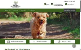 Lexington-Bedford Veterinary Hospital website