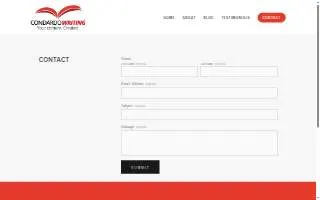 Condardo Writing website