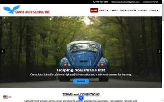 Canto Driving School website