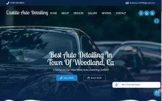 castillo auto detailing of Lowell website