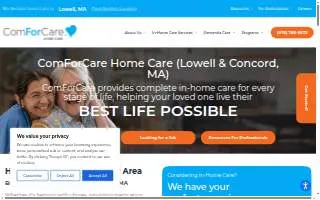 ComForCare Home Care of Lowell website