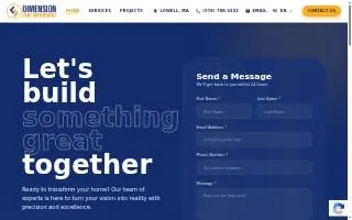 Dimension Home Improvement website