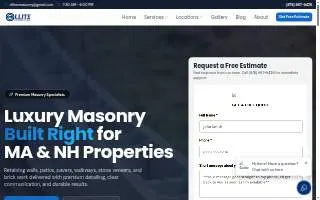 Ellite Construction Masonry website