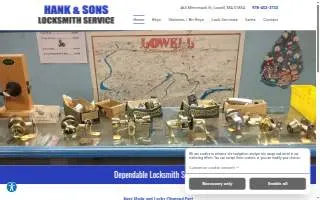 Hank & Sons Locksmith Service of Lowell website