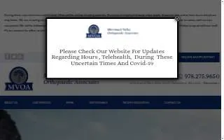 Merrimack Valley Ortho Associates of Lowell website