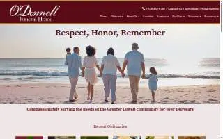 O'Donnell Funeral Home website