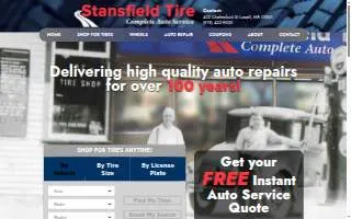 Stansfield Tire Center, Inc. website