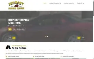 Belmont Driving School of Ludlow website