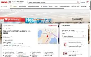 CVS Pharmacy of Ludlow website