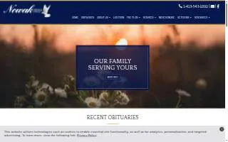Nowak Funeral & Cremation Services website
