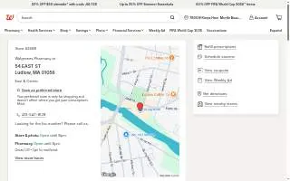 Walgreens of Ludlow website