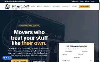 DN Van Lines website