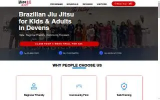 Mass BJJ The Valley website