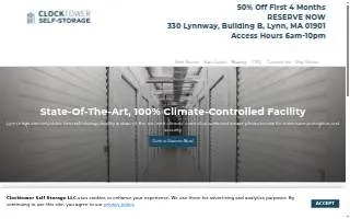 Clocktower Self-Storage website