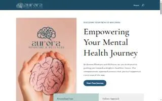 Aurora Mindcare and Wellness website