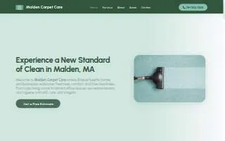 Malden Carpet Care website