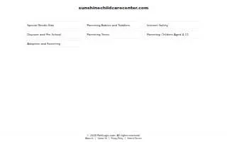 Sunshine Childcare Center III website